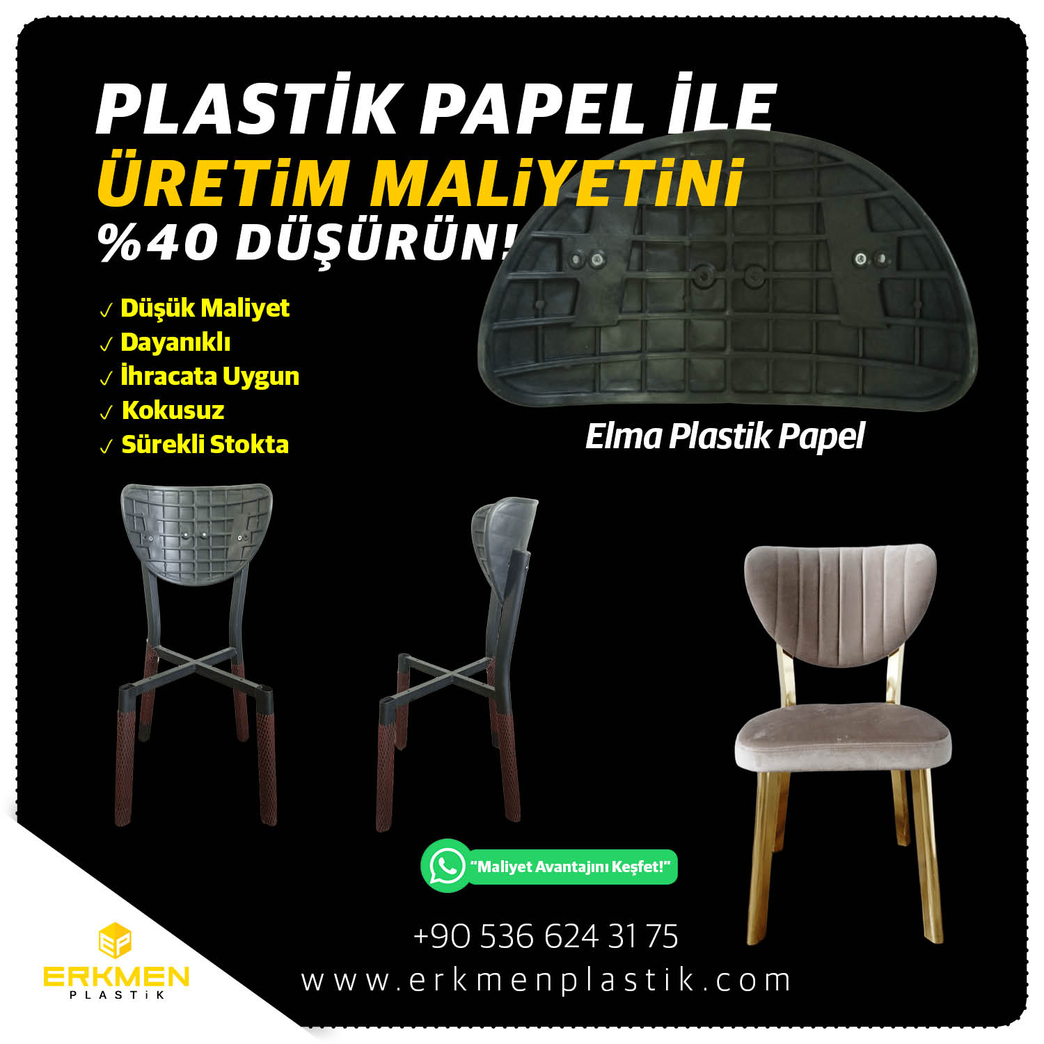 Elma Plastik Papel | Elma Sandalye Papeli | Erkmen Plastik,